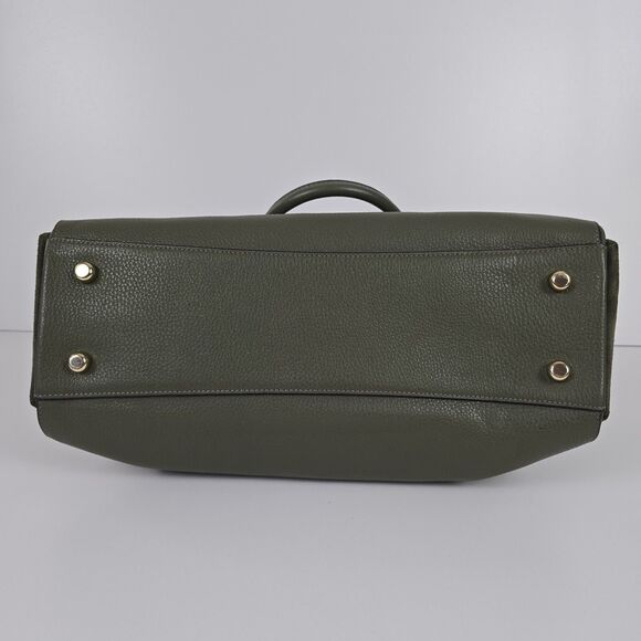 Coach F76640 Mia Satchel Olive Green Pebble/Suede/Leather Crossbody Bag - Picture 6 of 9